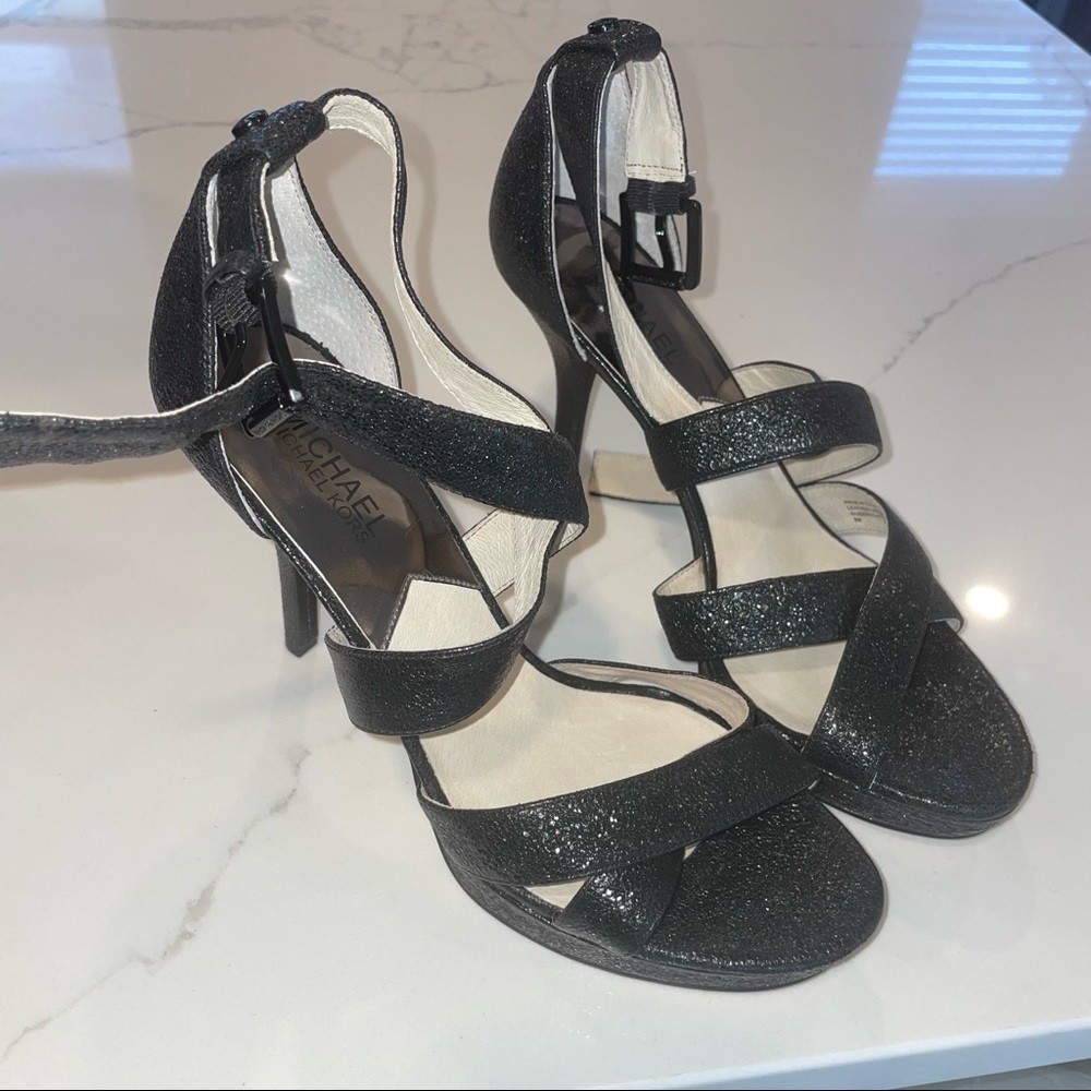 Michael Kors Black glittery Sandals